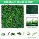 Grooy Artificial Boxwood Panels, 12pcs Grass Wall Panels 20"x20"(33.33sq.ft), Privacy Hedge Fence Screen with UV Protection, Fake Greenery Backdrop for Indoor Wedding and Outdoor Garden Backyard