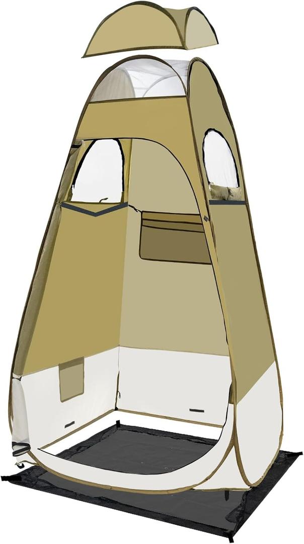 Portable Privacy Tent - Pop Up Shower & Changing Room for Outdoor Camping, Army Green 47.2"L x 47.2"W x 81.5"H