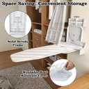Wall-Mounted Ironing Board 37.4" x 11.8" Compact Mount Fold Down Iron Board Foldable 180 Swivel Iron Board with Heat Resistant Cover Space Saving for Home Laundry Room, Apartment, Dorms