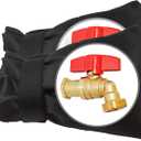 Outdoor Faucet Covers for Winter Freeze Protection, Upgraded Thicken 8.5" H x 6.1" W Outside Garden Faucet Socks for Winter Waterproof Reusable Hose Bibs Insulated Spigot Cover, 2 Pack Black