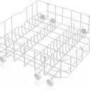 Upgraded WD28X10384 WD28X10309 Dishwasher Lower Rack Compatible with GE Dishwasher Rack Replacement Parts,WD28X10166 WD28X10165 General Electric Dishwasher Parts Bottom Rack GLD4560V00SS with Wheels