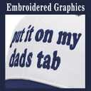 Put It On My Dads Tab Hat, Funny Vintage Trucker Hats Adjustable Cap for Men Women Classic Baseball Cap Navy-Blue (White)