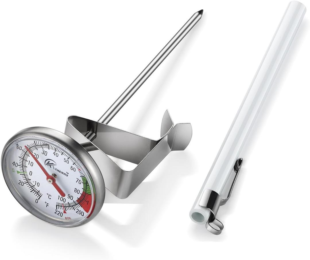 KT THERMO Instand Read 2-Inch Dial Thermometer,Best for The Coffee Drinks,Chocolate Milk Foam (0~220)