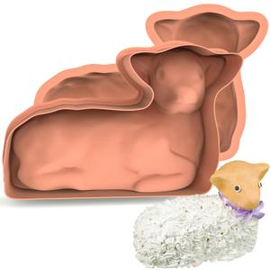 Kamehame Lamb Cake Mold, Silicone 3D Easter Lamb Cake Molds for Baking, Spring Lamb Mold Cake Pan for Easter Baking