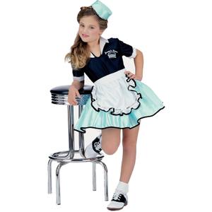 50s Favorite Girls Car Hop Costume (Large, As Shown)