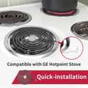 WB30M1 and WB30M2 GE Hotpoint Electric Stove Burner Replacement Element, Perfectly Fit GE Hotpoint Electric Range Stove Top-Includes 2 * 8'' and 2 * 6''