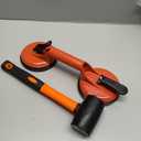 Floor Gap Fixer Tool for Laminate Floor Gap Repair Plank Grabber Includes Heavy Duty Aluminum Suction Cup and Fiberglass Handle Rubber Mallet (Can't Use on Scraped Surface Floor)