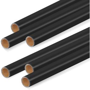 Skyygemm 6 Rolls Bulletin Board Paper Fade Resistant Colored Bulletin Board Paper Roll Bulk for Art Decor Drawing Craft Painting(4 x 8 ft,Black)