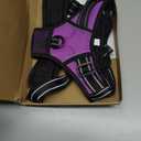 PHOEPET Reflective Dog Harness Large Breed Adjustable No Pull Vest with Handle 2 Metal Rings 3 Buckles [Easy to Put on & Take Off](L, Purple)