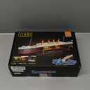 Titanic Building Set with LED Light, 2 in 1 Titanic Ship Mini Building Block 1883 PCS, Ship Model with Glacier Display Stand, Building Brick Toy Gift for Adults Teens Kids Boys Girls 10 11 12+