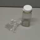 kitchentoolz Salad Dressing Shaker Bottle 12oz Carafe Glass Bottle with Silicone Pour Spout and Tamper-Proof Lid for Sauces and Marinades - Salad Dressing Dispenser Container (White)