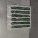 Eywamage Short Green Flameless Taper Candles with Remote, Flickering Spring Battery LED Wax Candlesticks Set of 6