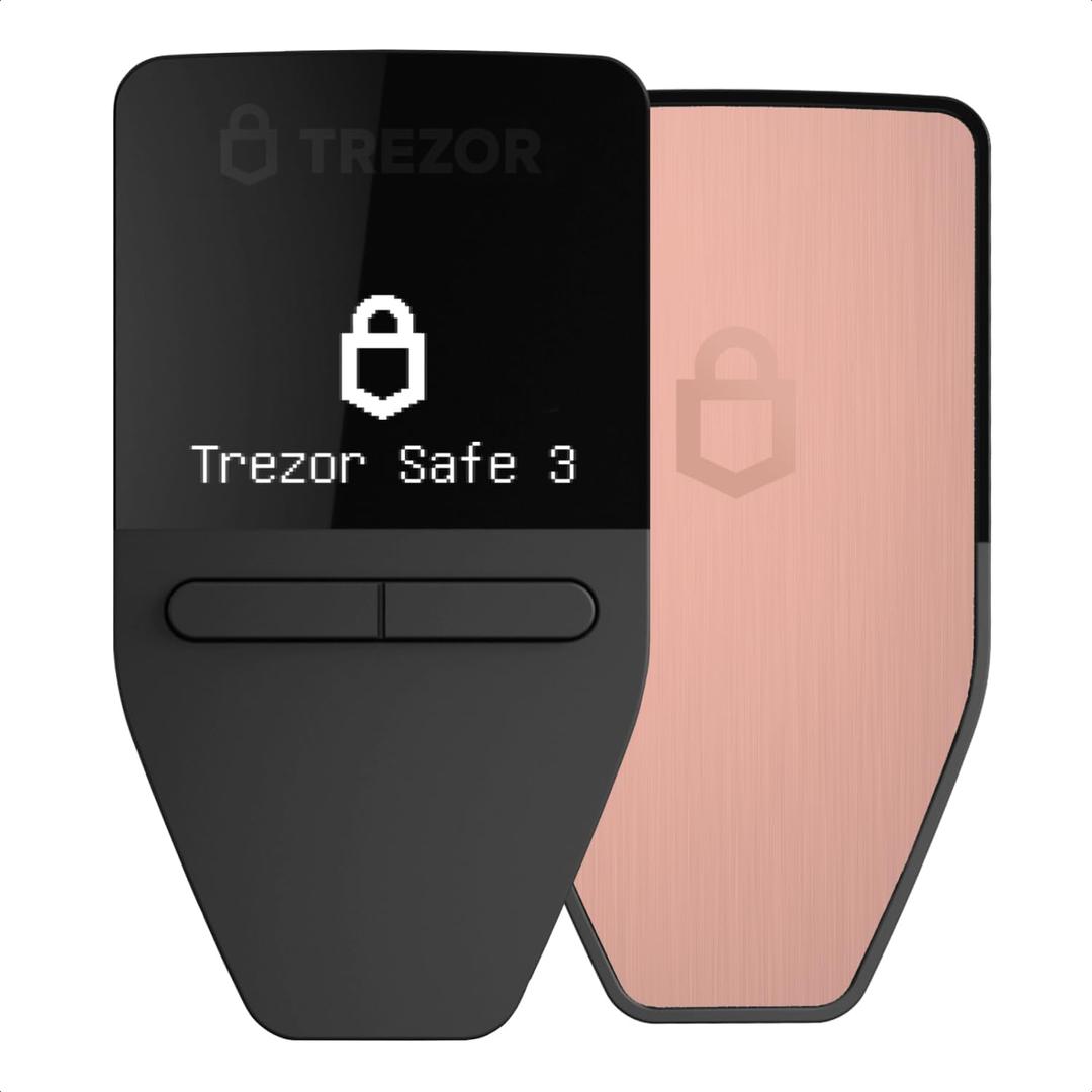 Trezor Safe 3 - Passphrase & Secure Element Protected Crypto Hardware Wallet - Buy, Store, Manage Digital Assets Simply and Safely (Galactic Rose) Trezor Safe 3 - Passphrase & Secure Element Protected Crypto Hardware Wallet - Buy, Store, Manage Digital Assets Simply and Safely (Galactic Rose)