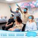 6 Set Baby Shower Games Fishing The Pacifier Blindfolds Feeding Games Funny Baby Shower Gender Reveal Party Game Bridal Showers for Guest Wedding Party(The Pacifier Is Not Magnetic) (Blue)