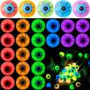 100 Pcs Glow in Dark Halloween Eyeballs Figures Plastic Fake Scary Eyeballs Figurines to Hide and Seek Luminous Statue for Halloween Goodie Bag Fillers Horror Prop Trick or Treat Party Decor