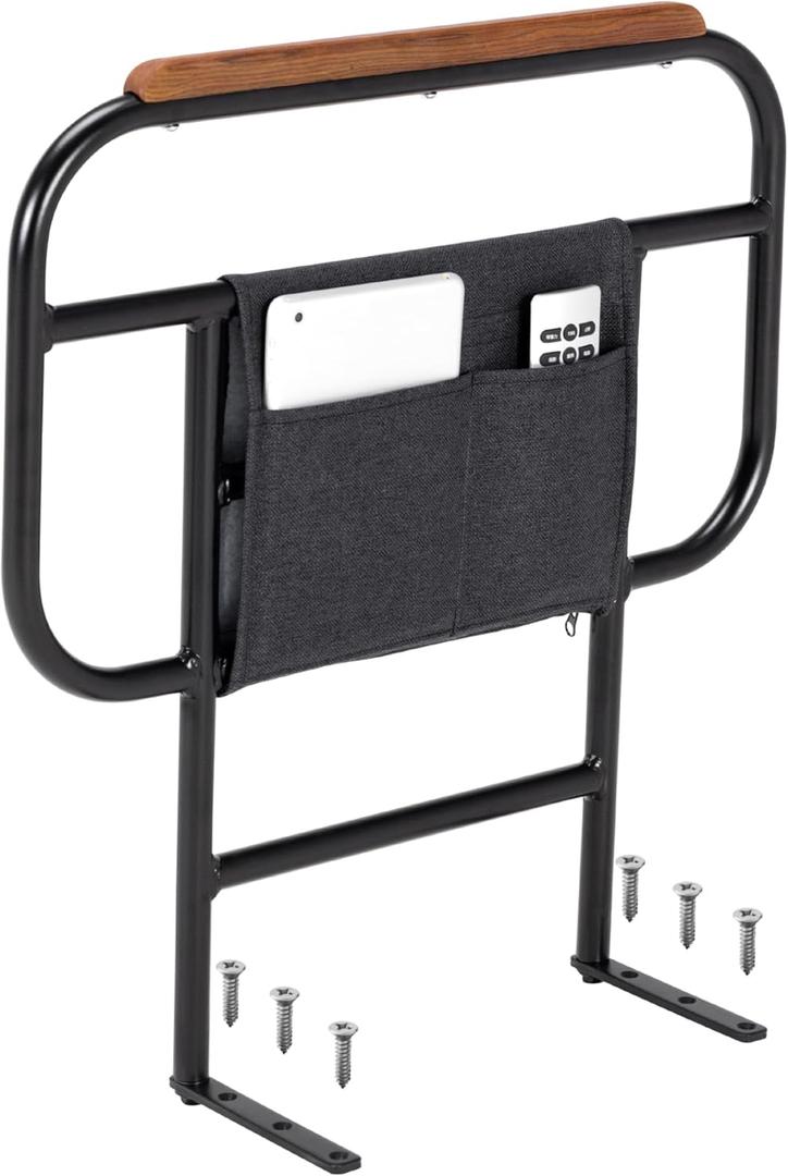 Screw in Bed Rail for Adjustable Bed, Fit for Wooden Board only,1 pc, 22 inch Height