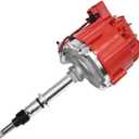 A-Team Performance - HEI Complete Distributor 65K Coil, 6 Cylinders - Compatible with AMC Incline 6, Compatible with Jeep Straight 232, 242, 258 - One Wire Installation, Red Cap