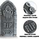 TOYMYTOY Halloween Foam Graveyard Decorations - Outside Tombstones & Yard Signs (4 Pack), RIP Gravestone & Haunted House Decorations