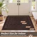 BEQHAUSE Dirt Trapper Door Mat 36" x 60", Doormat Non-Slip, Brown