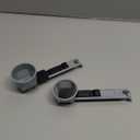 NEW VERSION: Slide Scoop the original measuring scoop + funnel No spill preparation of protein powder, workout & sports drinks, baby formula & kcup refill Mess & Spill free - (Set of 1 & 2 Tablespoon) (Gray)