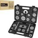 GOOACC 22pcs Disc Brake Caliper Compression Tool Set Caliper Piston Compressor Tool for Brake Pad Replacement Reset Heavy Duty Brake Tools Brake Caliper Piston Rewind Tool Caliper Press Tool Kit Black