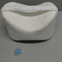 NATUMAX Knee Pillow for Side Sleepers - Sciatica Pain Relief - Back Pain, Leg Pain, Pregnancy, Hip and Joint Pain Memory Foam Leg Pillow + Free Sleep Mask and Ear Plugs - White