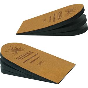 Adjustable Heel Lifts for Shoes, 1/4'' Height Increase Insoles for Achilles Tendonitis, Heel Pain, Leg Length Discrepancy, Plantar Fasciitis, Shoe Lifts Men, Women (Brown, Medium (1 Pair))