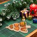 Gadpiparty Christmas Tree Bamboo Serving Tray 12 Inch Holiday Snack Platter Wooden Christmas Candy Dish for Family and Office Party Seasonal Table Decor