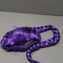 47 Inches Long Purple Braided Wig for Girls Natural Looking Hair Anime Costume Wig for Stage Party Halloween Costume Cosplay (Purple, 120cm, All-in-one Lace Front)