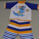 Kids Swimsuit Boys Two Pieces Shark Swimsuit Toddler Rash Guard and Trunk (2-3T, Yellow)