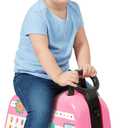 Toddler Carry-on Storage Ride-on Toy, 17-inch Long Radio Flyer 3-in-1 Happy Trav'ler Ice Cream Truck, Ages 2-5 Years, Compact Storage, Large