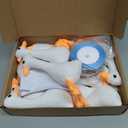 Blueweenly 12 Sets Silly Goose Birthday Decor 1st Adopt a Goose Party Favor Gift 7.1 Inch Stuffed Animal with Mini Party Hat and Ribbon for Christmas Birthday Gift(Cute,Colorful)