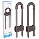 Baby Proofing Cabinets,Cabinet Locks for Babies,2 Pack U-Shaped Child Locks for Cabinets, Child Proof Cabinet Latches,Child Safety Cabinet Locks with Adjustable by SPISPI (Brown)