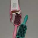 2 Pack Curly Defining & Detangling Brush - With Boar Bristle & 3 Styling Comb Tools  Shine to Shape & Define Natural Curl Waves & Coils - Vented Anti-Frizz Wet or Dry Hair for Women Men Kids (Emerrald Green + Blush Pink)