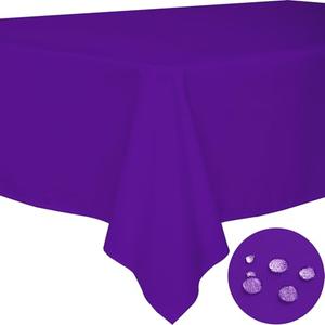 BYDOLL Table Cloth Purple 100x120 Inch Tablecloth for Tables Outdoor Washable Wrinkle Free and Spillproof Polyester Tablecloth for Festival Camping Picnic Party Cover