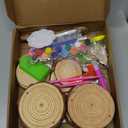 Timburst 3.5"-4" Unfinished Wooden Ornaments for Crafts, 30PCS Wood Slices Kids Wooden Painting Kit Wood Circles for Crafts, Rounds Wooden Discs DIY Ornaments for Kids Crafting Painting Decoration (Color - 30 Christmas Wood(No Holes))