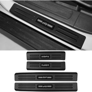 Door Sill Guards Compatible with Ford Bronco 2021-2025 2026 Accessories ABS Material Door Sill Protector Plate Decoration Front and Rear Door Pedal Kick Protection(Not for Bronco Sport)