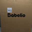 Babelio Baby Gate for Stairs, Kitchen & Doorways, 26-43" W 28" H No Bottom Bar| Easy Installation| One-Handed Operation| Auto-Close| Hardware Mount (Drill Needed) Safety Dog/Pet Gate Indoor (White)