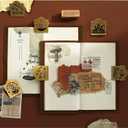 Brass Clip, Brass Binder Clip, Bill Binder Clip, Brass Clips for Journals, Decorative Binder Clips, Travelers Notebook Clip, Wall Hanging File Organizer (Castle in The Nebulous Sky)