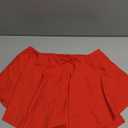 Women's Red Swim Skirt With Built-in Briefs - High Elastic Waist, Quick Dry Swimwear Bottom Size S