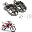 Motorcycle Footpegs Foot Pegs Pedals Rests CNC Universal for 50cc - 125cc CRF CR XR RM KX KLX YZ TTR PW SSR Apollo TAO TAO SDG Dirt Pit Bike Stainless Steel