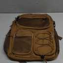 Lohol Water Resistant Daypack with Mulitiple Pockets for Travel Outdoor College, 15.6 inch Laptop Backpack for Men and Women (Brown)