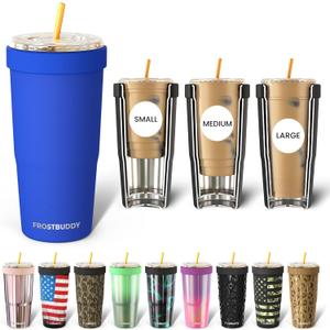 Frost Buddy Togo Buddy - 30 oz Stainless Steel Vacuum Insulated Tumbler - Thermal Mug for Hot and Cold Drinks - Dunkin Cup (Royal Blue)