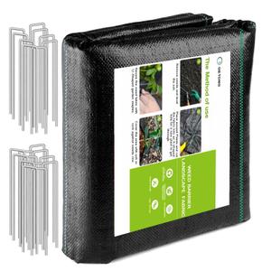 Weed Barrier Landscape Fabric Heavy Duty - 3.2oz Woven PP Geotextile Fabric for Garden Ground Cover, Weed Control Cloth Cuttable & Tear Resistant for Flower Beds, Landscaping, Driveway (4x300 Ft)