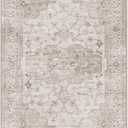 LUMI 10x14 Washable Area Rug for Living Room, Ultra Soft Traditional Vintage Rugs Non Slip with Rubber Backing, Low Profile, Stain Resistant Carpets, Ideal for Bedroom, Dining Room, Indoor, Brown