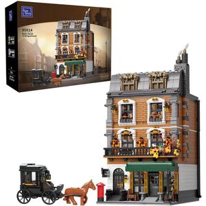PANTASY Baker Street 221B Apartment Adult Building Block Set,Classic European Townhouse Modular Architecture Model,Collector Display Street Scene Building Toy with Detailed Interior Rooms and Figures