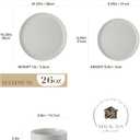 MALACASA Plates and Bowls Sets, 12 Pieces Modern Stoneware Dinnerware Set for 4 Kitchen Dinner Set Ceramic Dishware Dishes Set Microwave and Dishwasher Safe, Grey, Series TARA