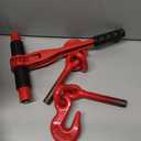 Ratchet Chain Binders 1/2'' - 5/8 | Load Binder with 2 Grab Hooks | Tie Downs for Grade 70 Transport Chain | 13,000 Lbs. Safe Working Load- Heavy Duty Ratchet Binders for Towing (Red  Manual)