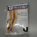 Truform 30-40 mmHg Compression Stockings for Men and Women, Thigh High Length, Dot-Top, Closed Toe, Black, X-Large(1-pair)