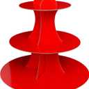 3-Tier Cardboard Cupcake Stand,Red Cupcake Stand Tower for Birthday Wedding DIY Dessert Decoration